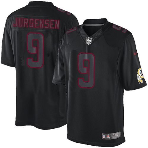 Men's Elite Sonny Jurgensen Nike Jersey Black - #9 Impact NFL Washington Redskins